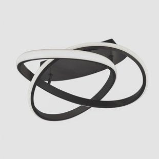 Reality Leuchten Plafondlamp Course, mat zwart, 3.000 K, Ø 45 cm