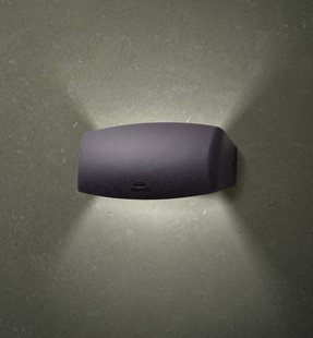 Fumagalli Buitenwandlamp Abram zwart/helder, 27 cm, R7s, CCT, omhoog/omlaag