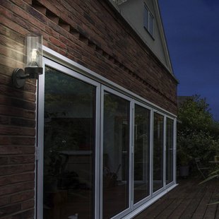 LEDVANCE Endura Classic Amber buitenwandlamp, donkergrijs