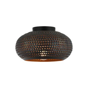 Freelight Fori plafondlamp, Ø 30 cm, bruin, metaal
