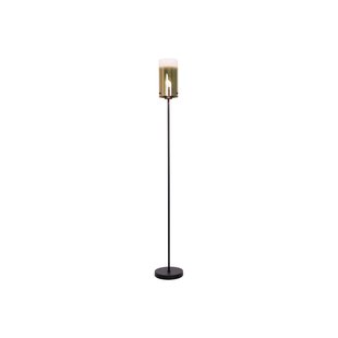 Freelight Ventotto vloerlamp, zwart/goud, hoogte 165 cm, metaal/glas