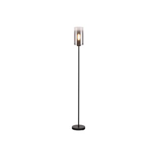 Freelight Ventotto vloerlamp, zwart/rook, hoogte 165 cm, metaal/glas