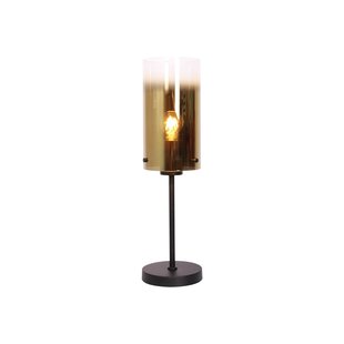Freelight Ventotto tafellamp, zwart/goud, hoogte 57 cm, metaal/glas