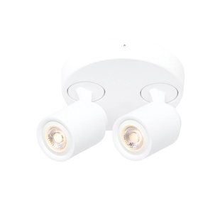 Freelight Razza plafondspot, wit, Ø 26,5 cm, 2-lamps, metaal