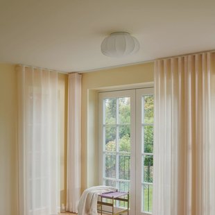 Nordlux Plafondlamp Aeron, textiel, wit, diameter 40 cm