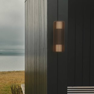 Nordlux buitenwandlamp Aludra Double Seaside, aluminium, bruin