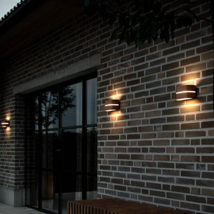 Nordlux Sibelis buitenwandlamp, E27, kunststof, bruin metallic