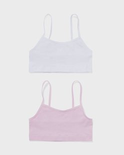 HEMA Kindertops naadloos rib - 2 stuks lichtpaars (lichtpaars)