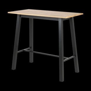 Hidde houten bartafel naturel - zwarte poten - 115 x 58 cm