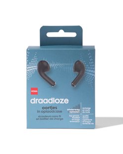 HEMA Draadloze oortjes in oplaadcase zwart