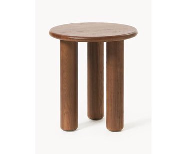 Ronde bijzettafel Didi van eikenhout