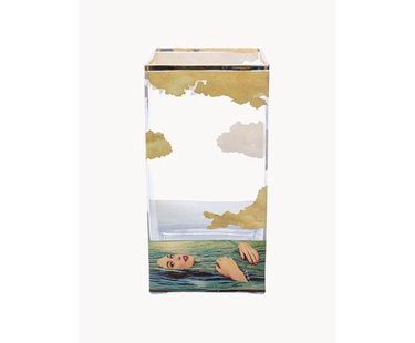 Glazen vaas Sea Girl, H 30 cm