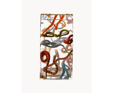 Glazen vaas Snakes, H 30 cm