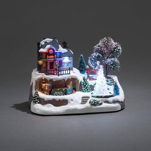 Konstsmide Christmas LED sfeerlamp met kristallen kerstboom