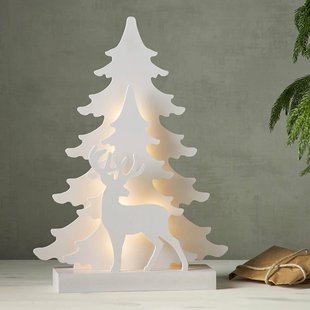 STAR TRADING LED sfeerlamp Grandy, rendier en dennen, 41 cm