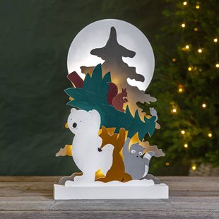 STAR TRADING LED sfeerlamp Forest Friends ijsbeer wasbeer