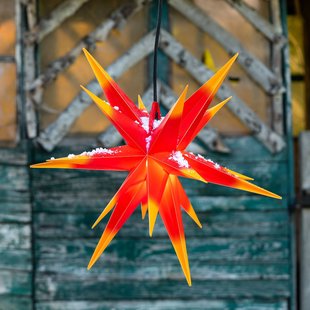 STERNTALER Ster Ganesha 18-puntig voor buiten in rood-geel