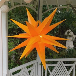 STERNTALER Decoratie-ster voor buiten, 18-pnt, Ø 40 cm geel