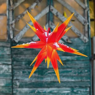 STERNTALER Decoratie-ster, buiten, 18-pnt, Ø 40 cm rood/geel