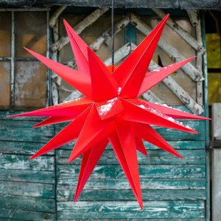 STERNTALER Decoratie-ster XXL buiten, 18-punten, Ø 80 cm rood