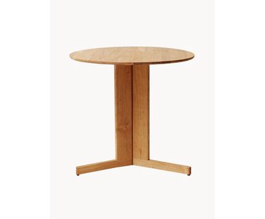Ronde eettafel Trefoil van eikenhout, &Oslash; 75 cm