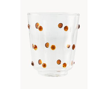 Mondgeblazen waterglazen Nob van borosilicaatglas, 2 stuks