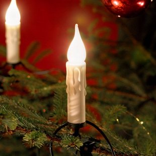 Konstsmide Christmas 20-lichtketting met witte wax look 14,8m