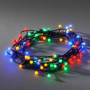 Konstsmide Christmas 80-lichts LED lichtketting voor buiten, kleurrijk