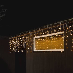 Konstsmide Christmas LED lichtgordijn IJsregen warmwit transp. 5m