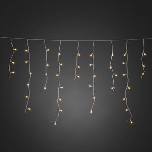 Konstsmide Christmas LED lichtgordijn ijsregen amber transp. 5m