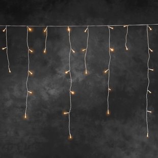 Konstsmide Christmas LED lichtgordijn ijsregen amber wit 5m