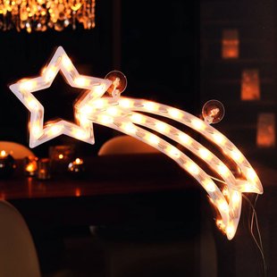 Konstsmide Christmas Raamsilhouet Komet met LED voor binnen warmwit