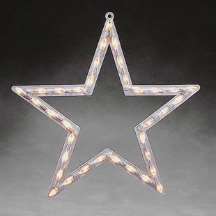 Konstsmide Christmas Sterren raamsilhouet met LED voor binnen, warmwit
