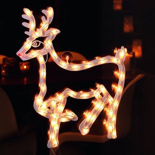 Konstsmide Christmas Rendier raamsilhouet binnen met 50 LED lampjes