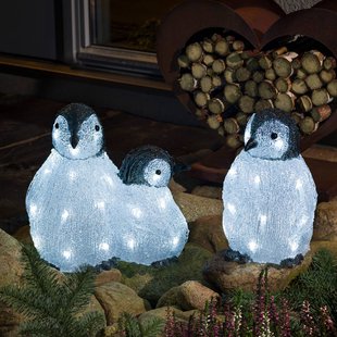 Konstsmide Christmas LED acryl verlichte figuren Pinguinfamilie 3 stuks