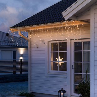 Konstsmide Christmas Ice regengordijn amber 1027 cm 400fl