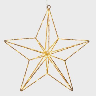 Konstsmide Christmas LED sfeerlamp gouden ster 37x36 cm