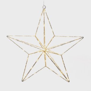 Konstsmide Christmas LED sfeerlamp zilverster 37x36 cm