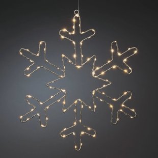 Konstsmide Christmas LED sfeerlamp zilveren sneeuwvlok
