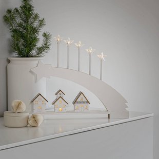Konstsmide Christmas LED lichtboog komeet van hout