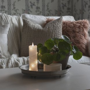 Konstsmide Christmas LED waskaars wit Lichtkleur warmwit 15,2 cm