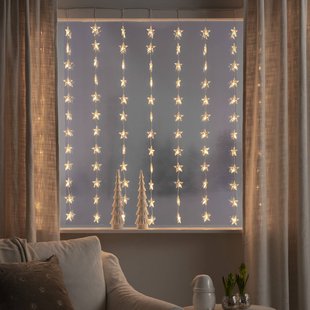 Konstsmide Christmas LED lichtgordijn ster 120-lamps, warmwit