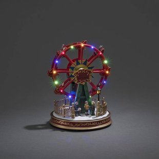 Konstsmide Christmas Tafeldecoratie reuzenrad, bonte LEDs en muziek