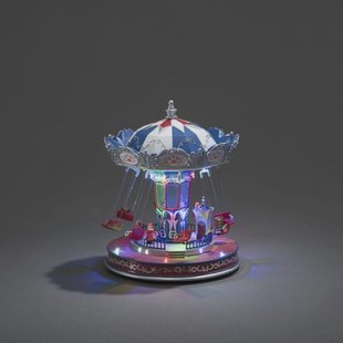 Konstsmide Christmas Tafeldecoratie carrousel, bonte LEDs en muziek
