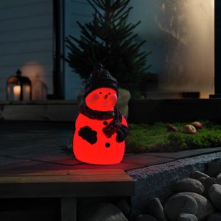 Konstsmide Christmas LED decoratie figuur Sneeuwpop, RGB, IP44