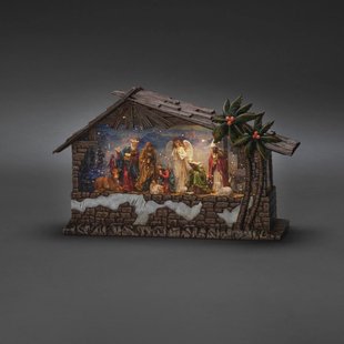 Konstsmide Christmas LED tafeldeco waterlantaarn kerstkribbe