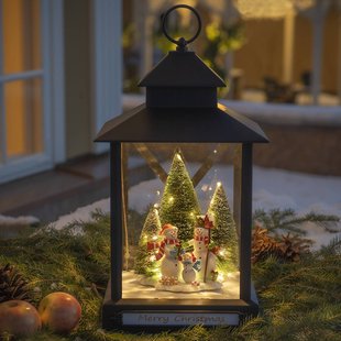 Konstsmide Christmas LED decoratieve lantaarn sneeuwpoppen IP44 42cm