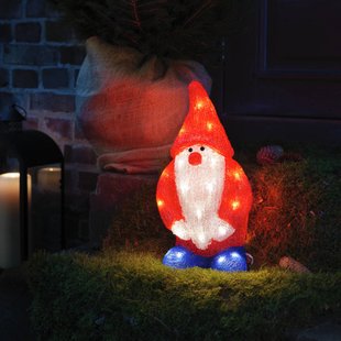 Konstsmide Christmas LED decoratie figuur kerstman rood IP44 h. 36 cm