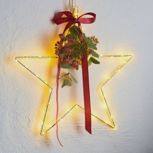 Sirius LED decoratieve ster Liva Star, goud, Ø 30 cm