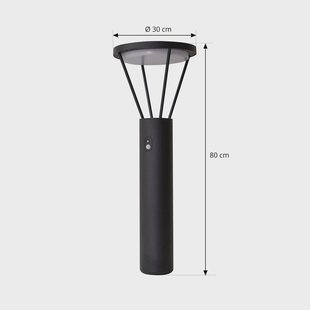 Lucande LED-zonnegolflamp Elario, 80 cm, CCT, sensor